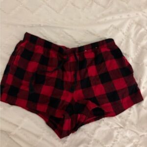 Stars Above Red and Black Plaid Shorts